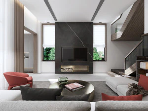 modern living room 3D Model
