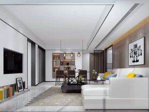 modern living room 3D Model