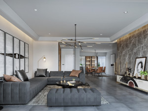 modern living room 3D Model