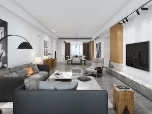 modern living room 3D Model