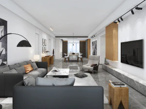 modern living room 3D Model