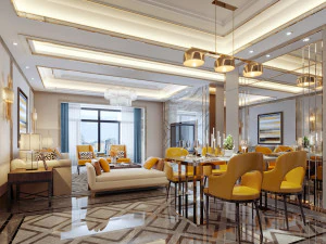 현대적인 거실 3D 모델