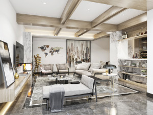 modern living room 3D मॉडल