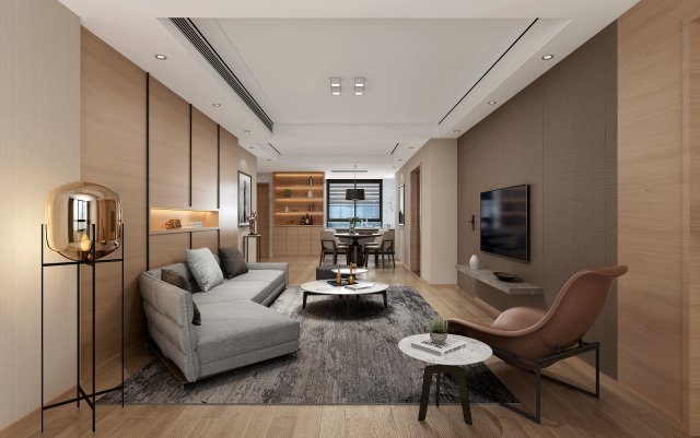 modern living room 3D 모델 .c4d .max .obj .3ds .fbx .stl .blend 