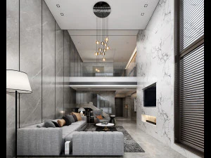 现代客厅 3D 模型