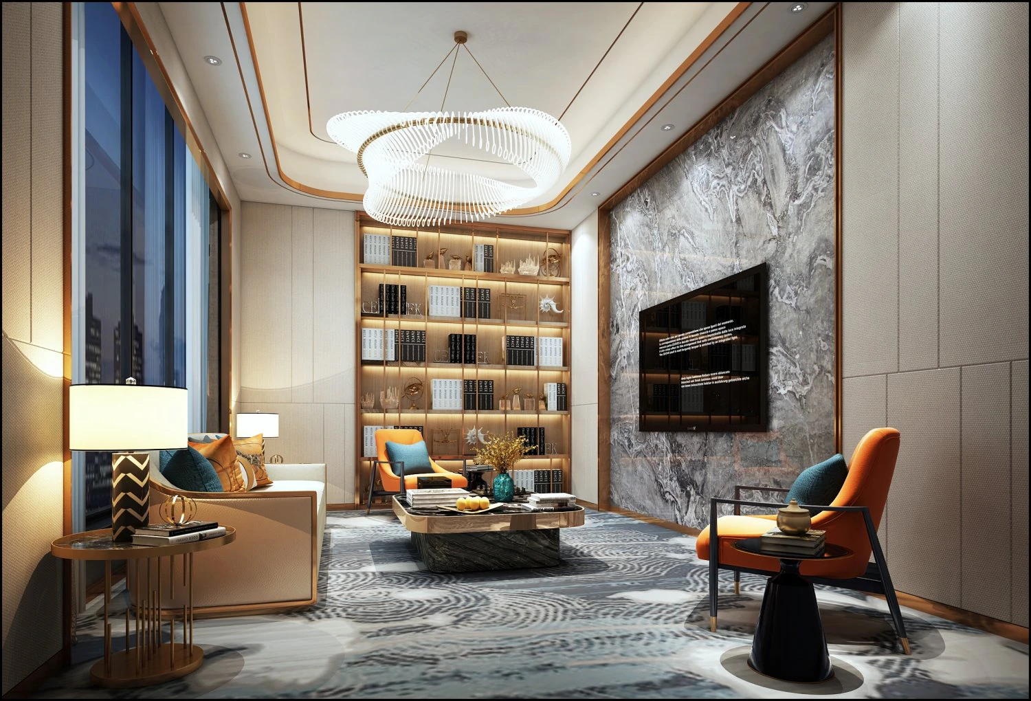 modern living room 3D Model .c4d .max .obj .3ds .fbx .stl .blend 