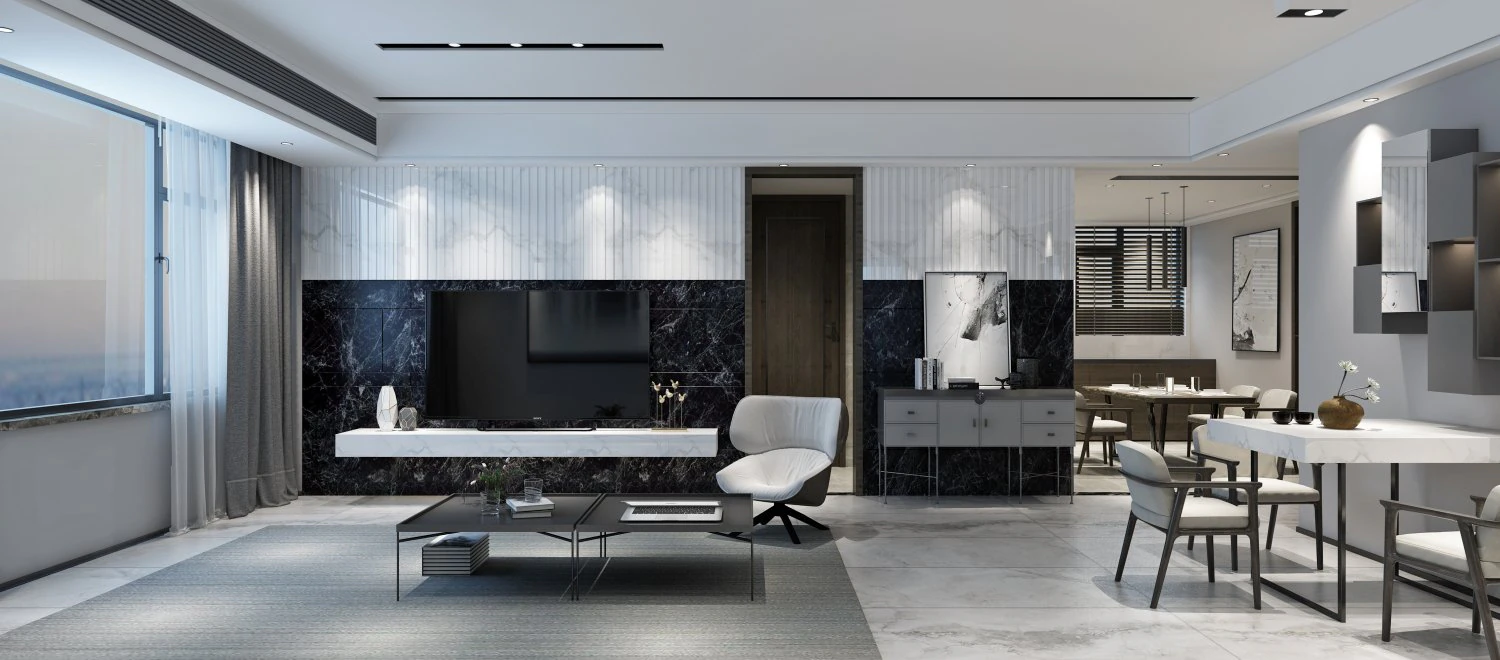 modern living room 3D Model .c4d .max .obj .3ds .fbx .stl .blend 