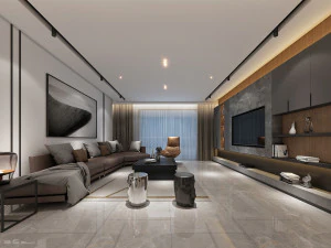 modern living room 3D Model