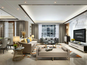 modern living room 3D Model