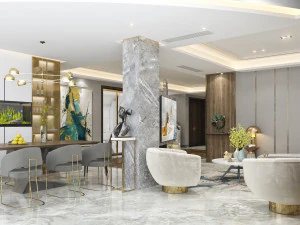 modern living room 3D Model