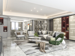 modern living room 3D Model
