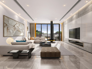 modern living room 3D मॉडल