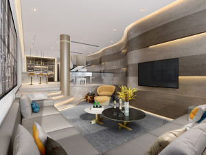 modern living room 3D मॉडल