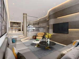 modern oturma odası 3D Model