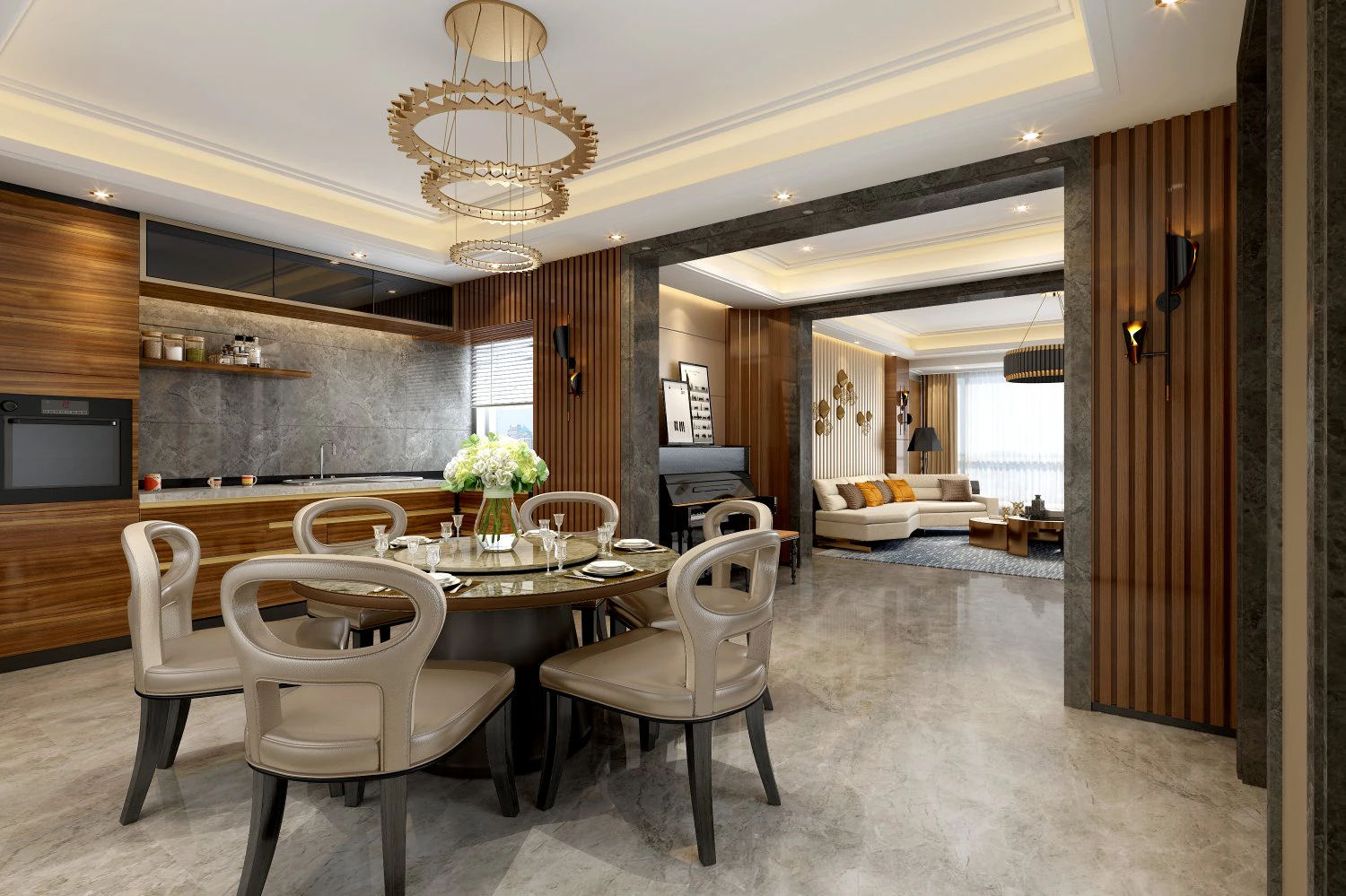 modern living room 3D Model .c4d .max .obj .3ds .fbx .stl .blend