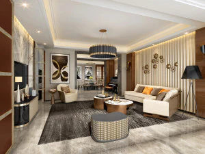 modern living room 3D Model
