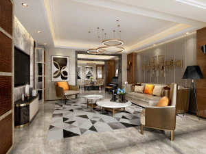 sala de estar moderna Modelo 3D