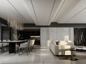modern living room 3D Model