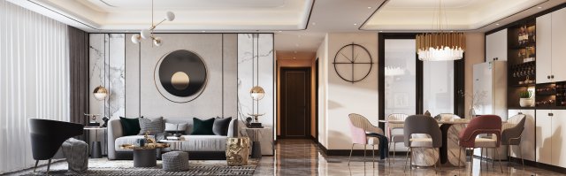 modern living room Modello 3D .c4d .max .obj .3ds .fbx .stl .blend 