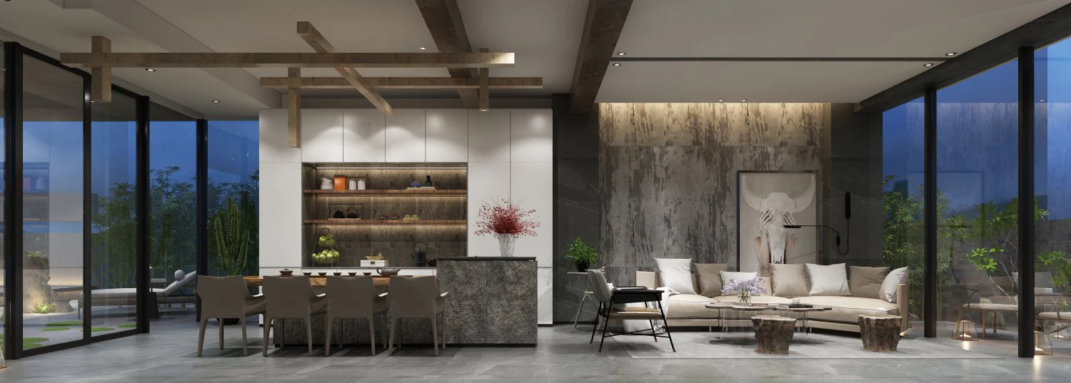 modern living room 3D Model .c4d .max .obj .3ds .fbx .stl .blend 
