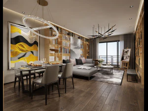 moderne woonkamer 3D Model