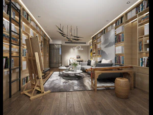modern living room 3D Model