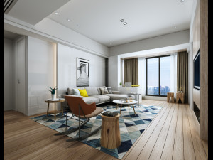 modern living room 3D Model