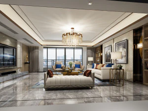 モダンなリビングルーム 3Dモデル