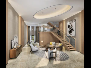 modern oturma odası 3D Model