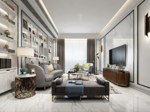 modern living room 3D Model