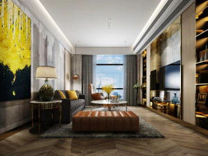 モダンなリビングルーム 3Dモデル