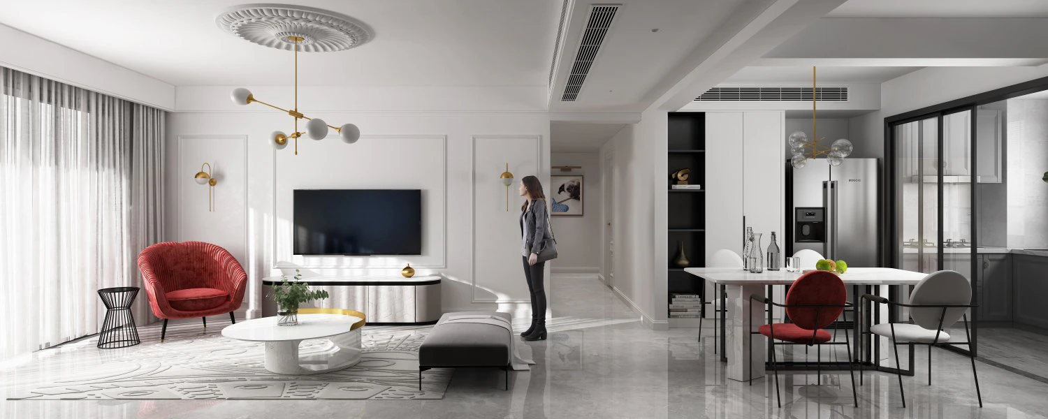 modern living room 3D Model .c4d .max .obj .3ds .fbx .stl .blend 