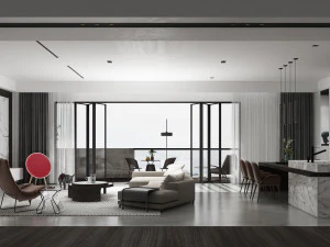 sala de estar moderna Modelo 3D