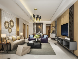modern living room 3D Model