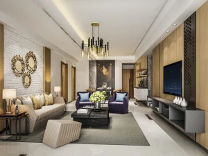 nowoczesny salon Model 3D