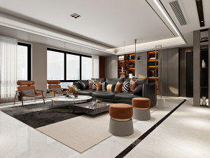 modern living room 3D Modell
