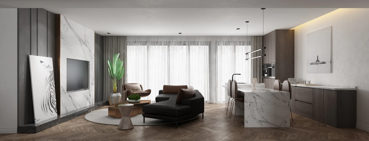 modern living room 3D Model .c4d .max .obj .3ds .fbx .stl .blend