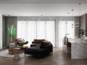 modern living room 3D Model