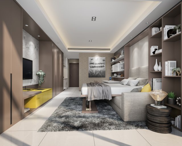modern living room Modelo 3D .c4d .max .obj .3ds .fbx .stl .blend 