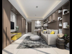 modern living room 3D Model