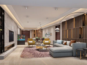 modern living room 3D Model