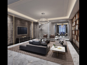 modern living room 3D 모델