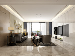 modern living room 3D Model