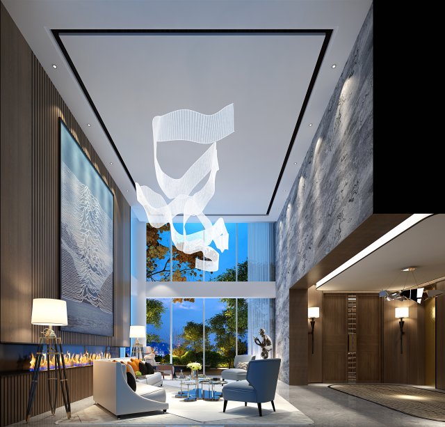 modern living room 3D-Modell .c4d .max .obj .3ds .fbx .stl .blend 
