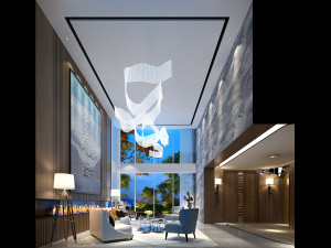 modern living room Model 3D