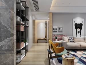 modern living room 3D 모델