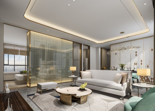 modern living room 3Dモデル .c4d .max .obj .3ds .fbx .stl .blend 