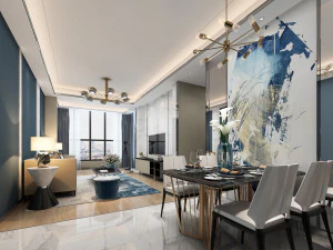 modern living room 3D Model