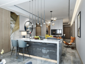 modern living room 3D Model