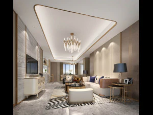 आधुनिक बैठक कक्ष 3D मॉडल